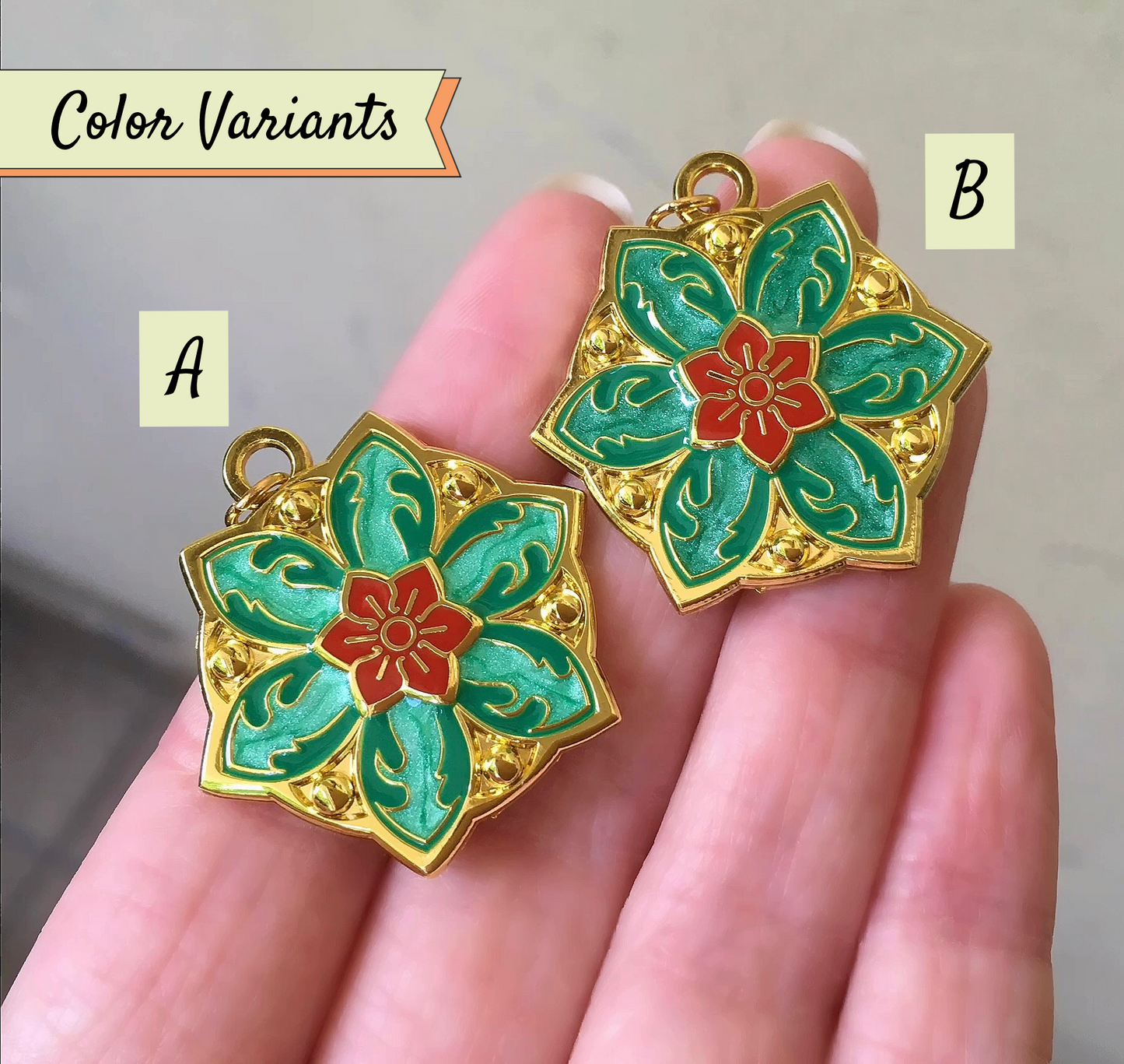 Collana Anastasia Together in Paris - Insieme a Parigi - Ciondolo Fiore Smaltato - Versione 2