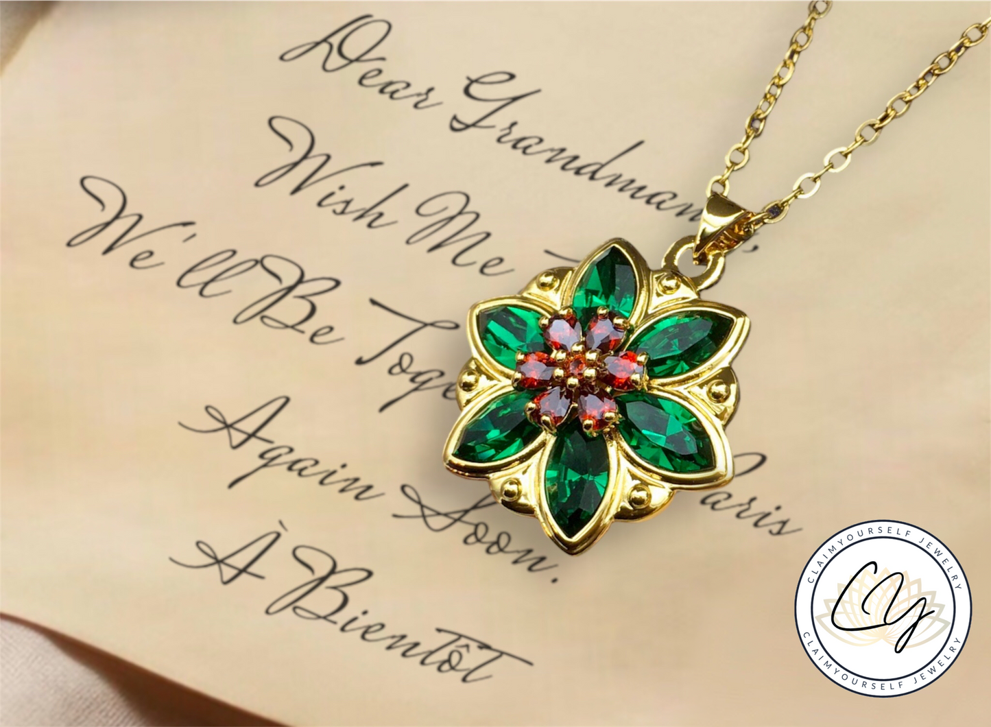 Collana Anastasia "Together in Paris" - Insieme a Parigi - Cristalli Majestic Green
