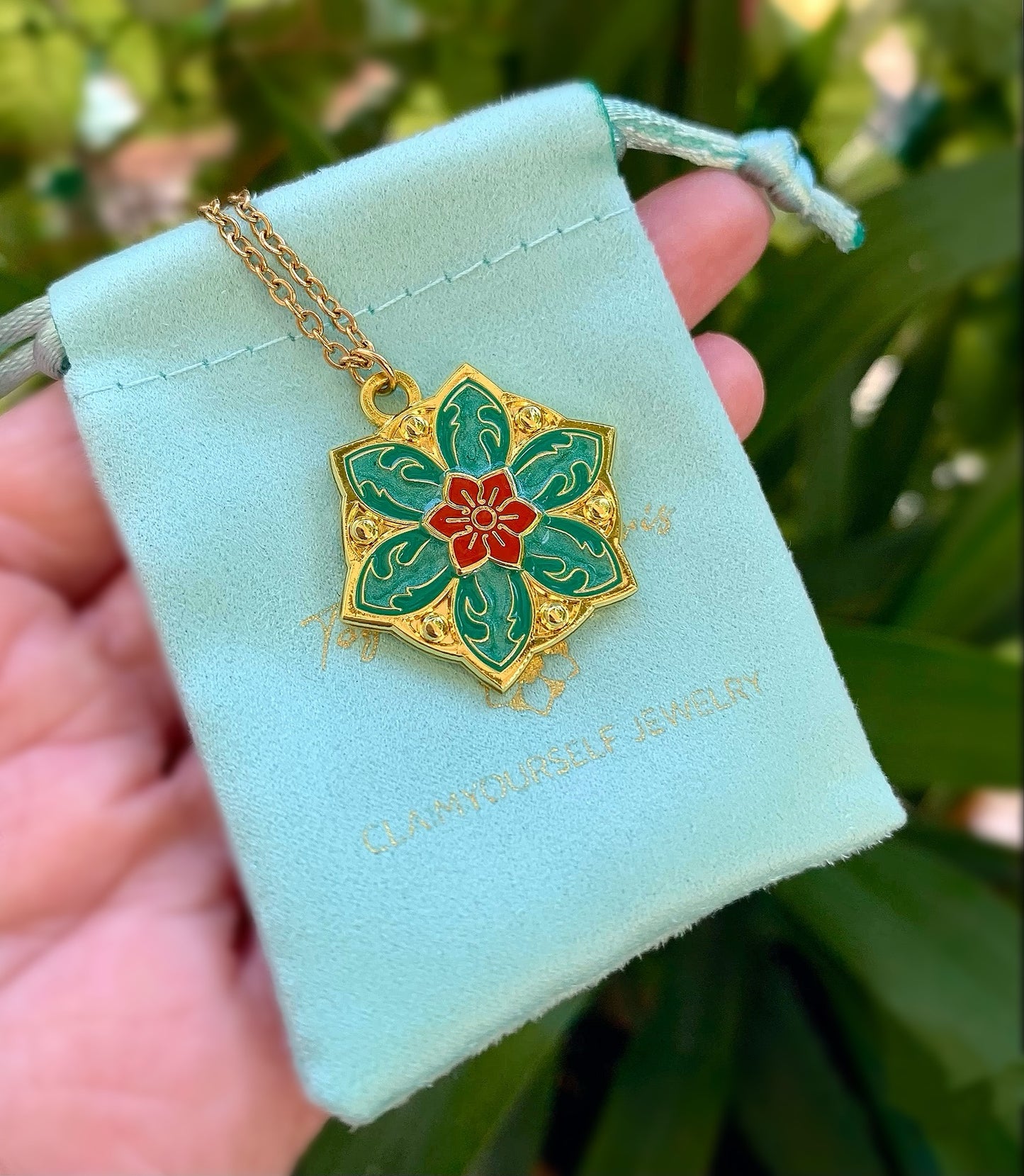 Collana Anastasia Together in Paris - Insieme a Parigi - Ciondolo Fiore Smaltato - Versione 2