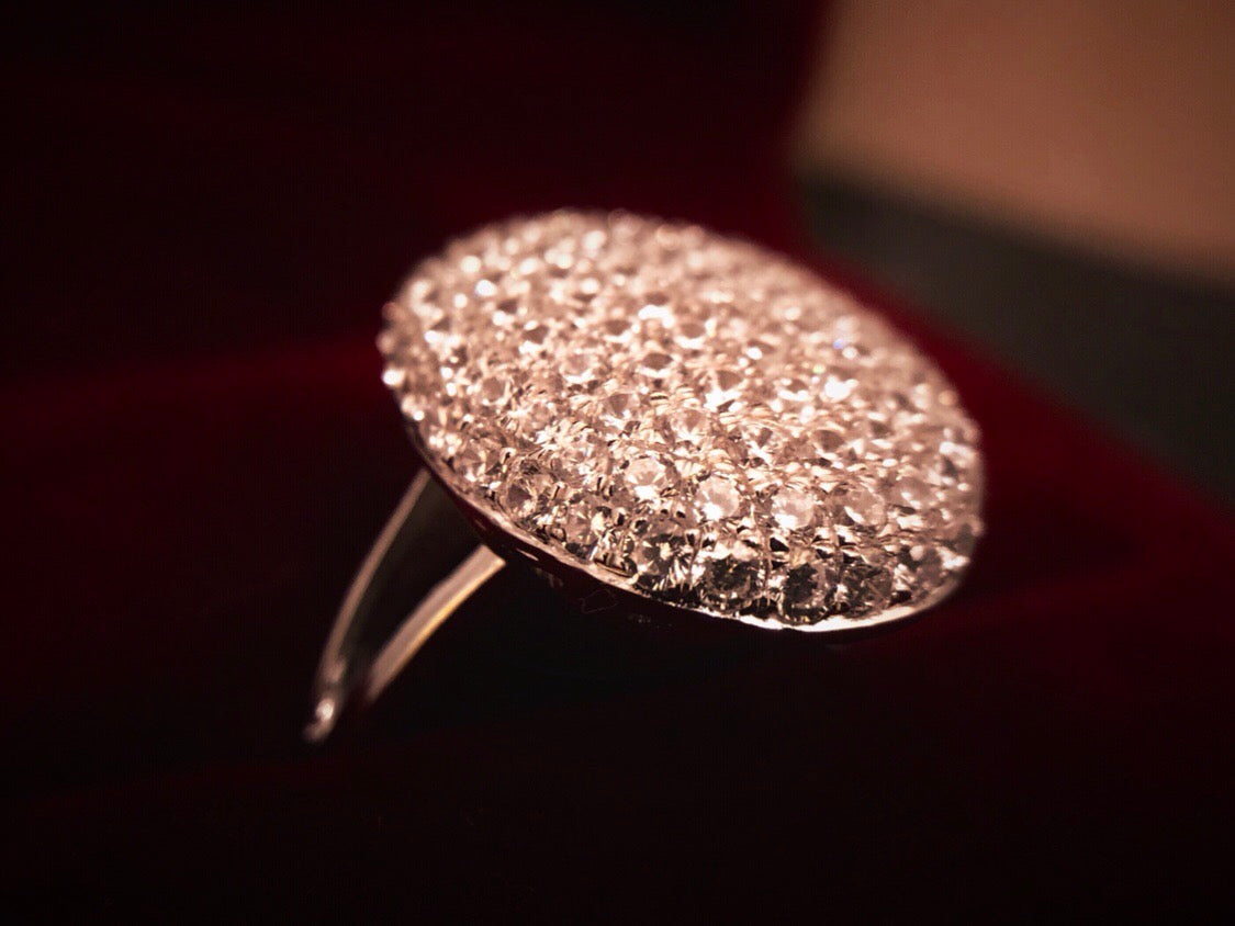 "Bella" Engagement Ring in 925 Sterling Silver and Cubic Zirconia crystals