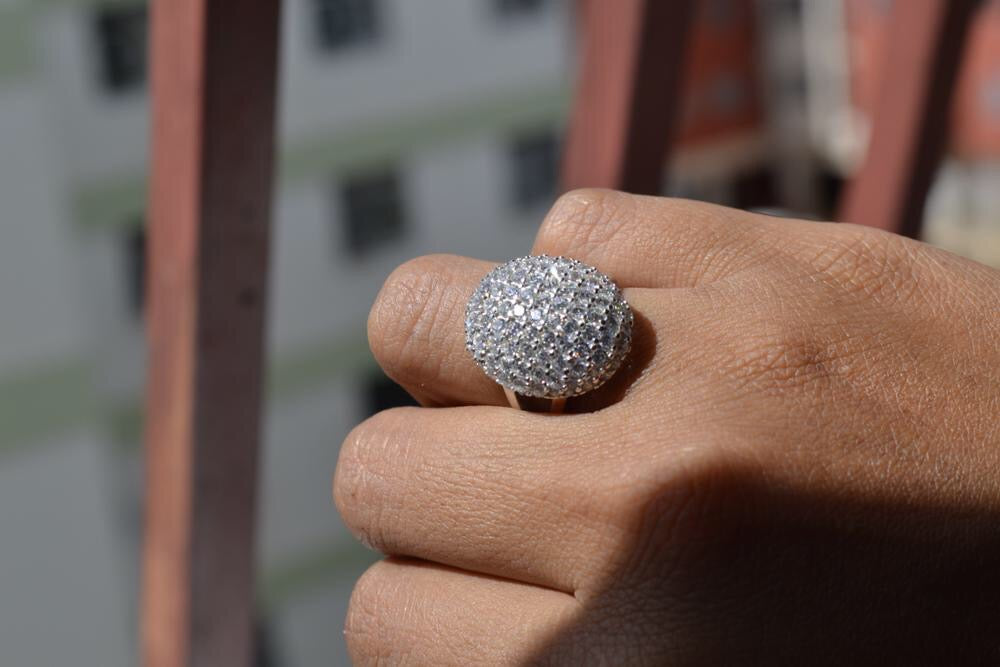 "Bella" Engagement Ring in 925 Sterling Silver and Cubic Zirconia crystals
