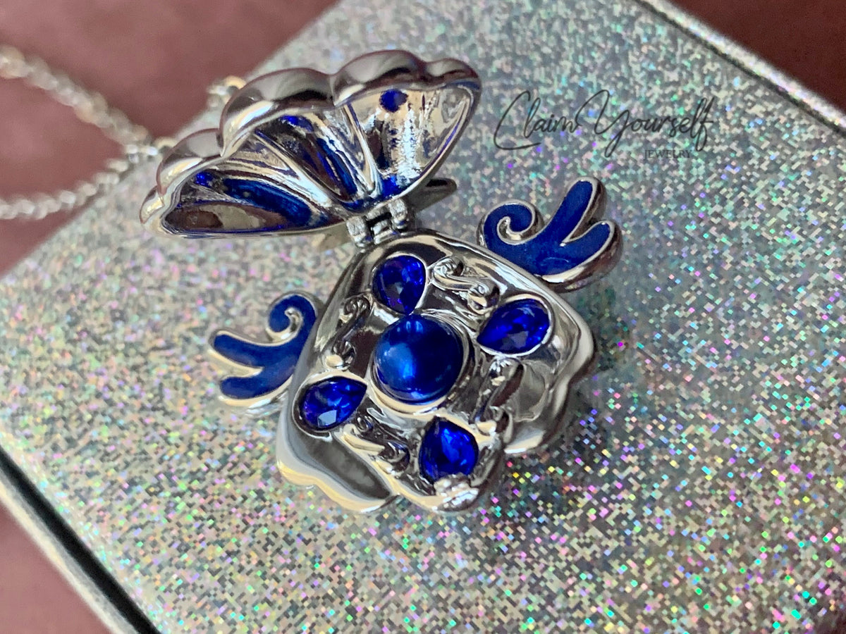 Collana Conchiglia Sirena Mermaid Melody Locket Medaglione Principessa Noel Perla Indaco