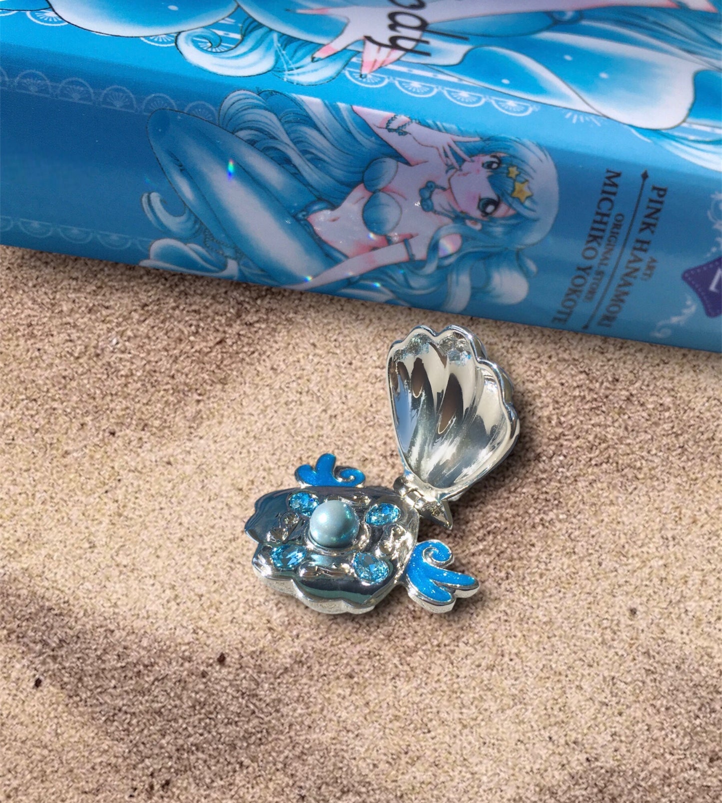 Collana Conchiglia Sirena Locket Principessa Hanon Perla Azzurra