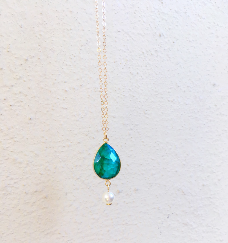 Collana Radice di Smeraldo o Radice di Rubino - 14k Gold Filled - Oro Riempito
