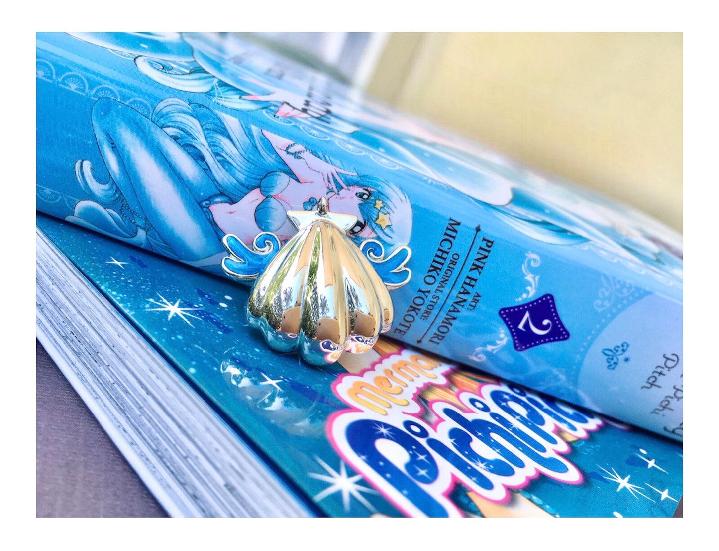 Collana Conchiglia Sirena Locket Principessa Hanon Perla Azzurra