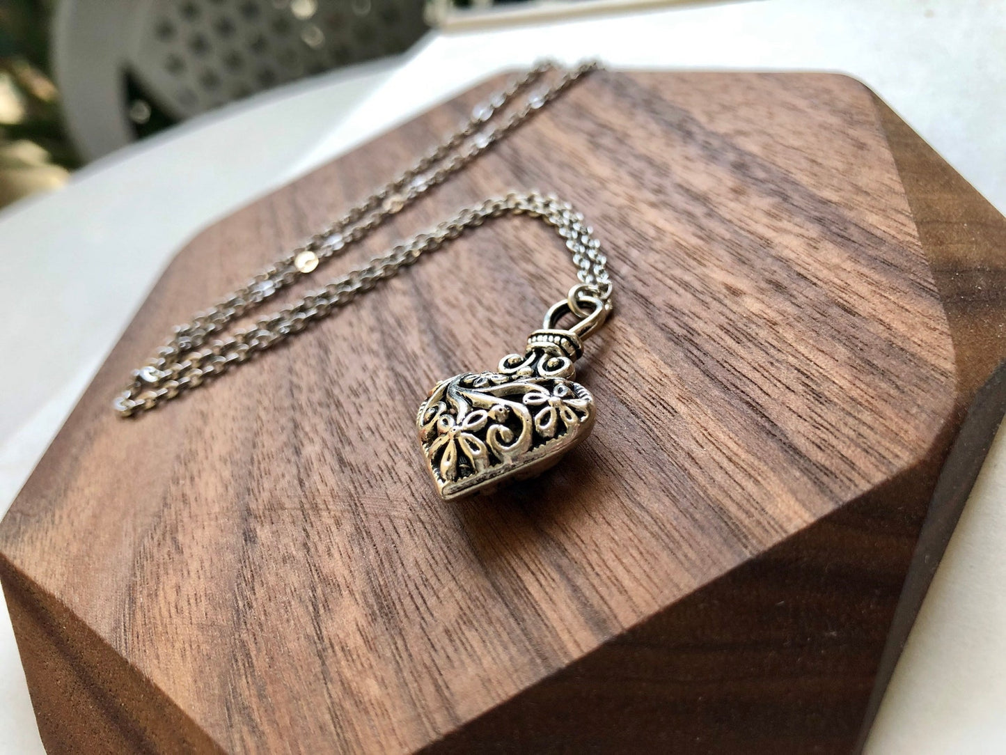 Collana Cuore Argento Antico Filigranato Caroline Forbes Vampire