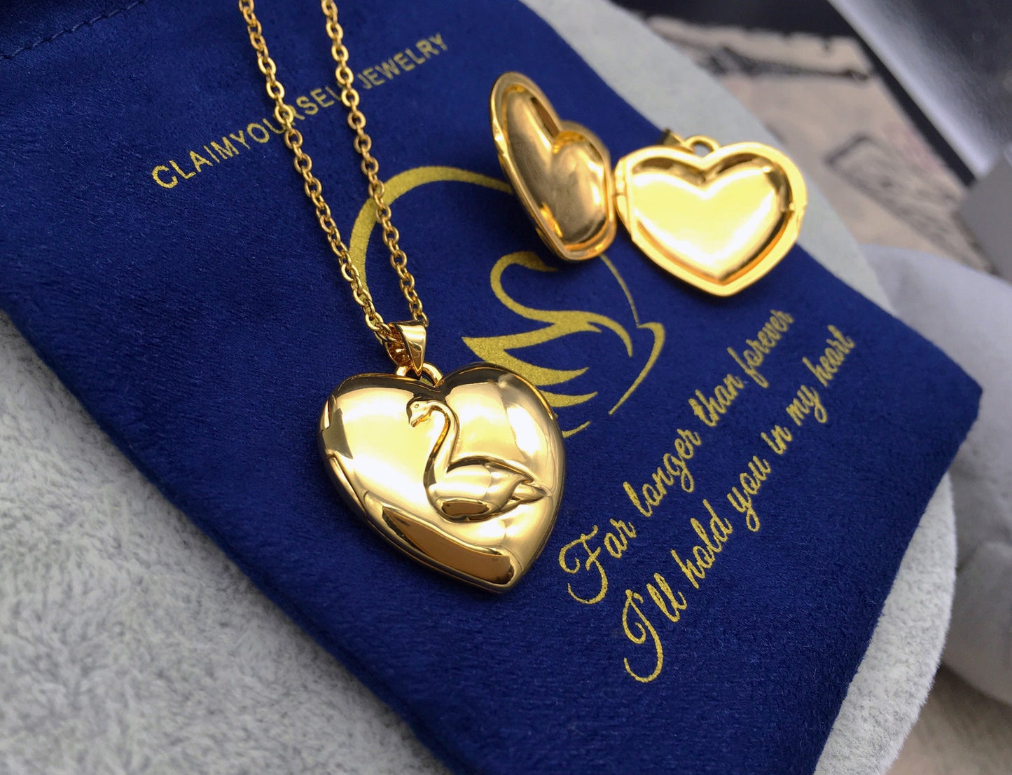Collana Principessa Odette Ciondolo Cuore Apribile Cigno L'Incantesimo del Lago Locket Portafoto B- GRADE