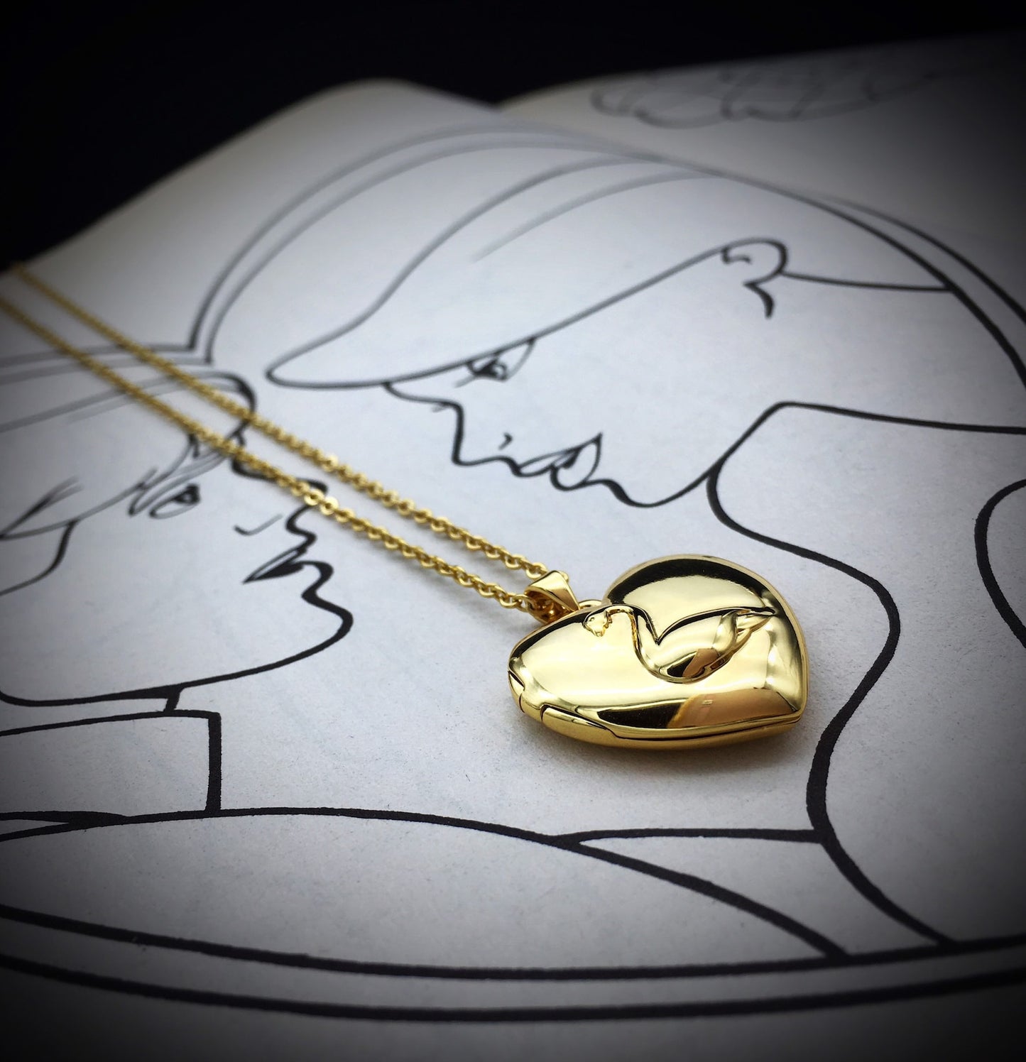 Collana Principessa Odette Ciondolo Cuore Apribile Cigno L'Incantesimo del Lago Locket Portafoto B- GRADE