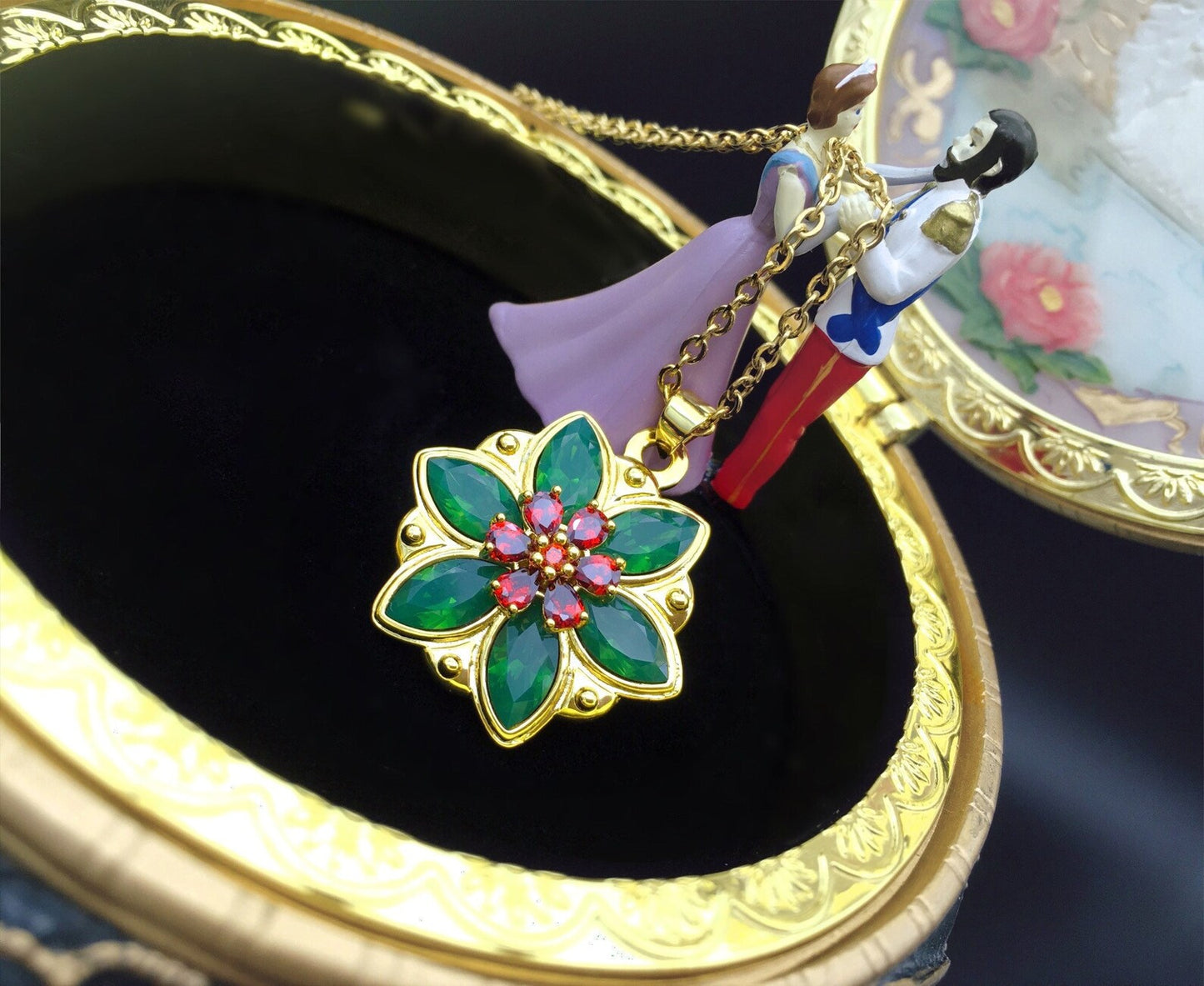 Collana Anastasia "Together in Paris" - Insieme a Parigi - Cristalli Palace Opal Green