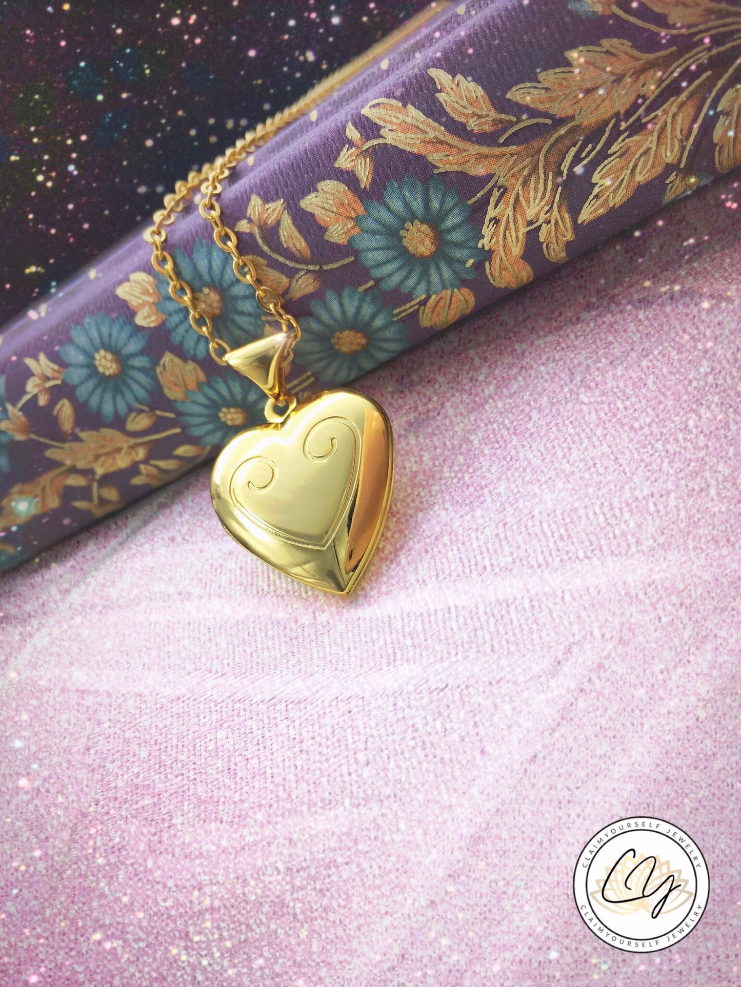 Collana Cuore Clara Lo Schiaccianoci Principessa Fata Confetto Medaglione portafoto locket apribile