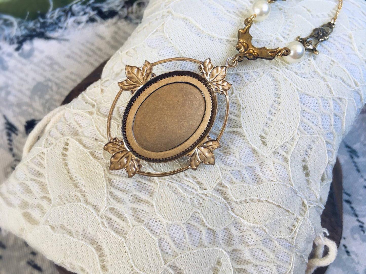 Collana Vampire Katherine Pierce Cameo Azzurro Design #1