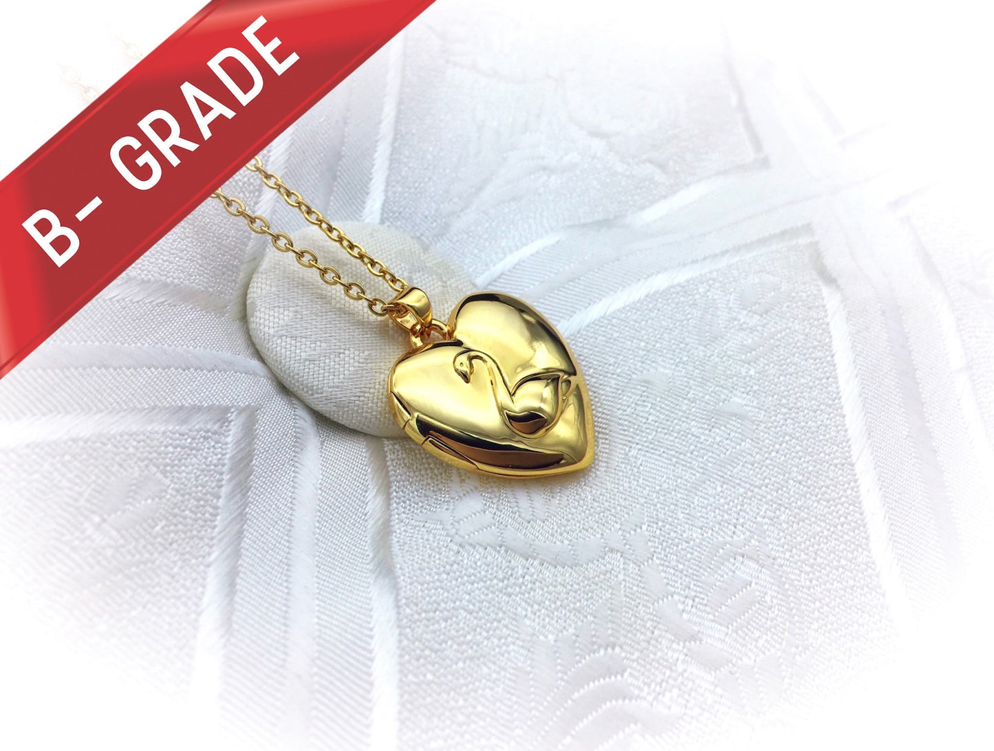 Collana Principessa Odette Ciondolo Cuore Apribile Cigno L'Incantesimo del Lago Locket Portafoto B- GRADE