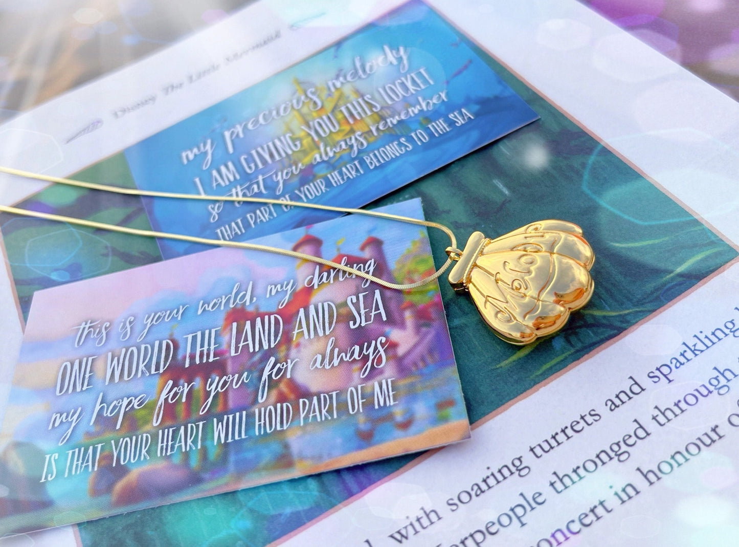 Collana Melody Ciondolo Conchiglia Sirena Locket Medaglione Apribile