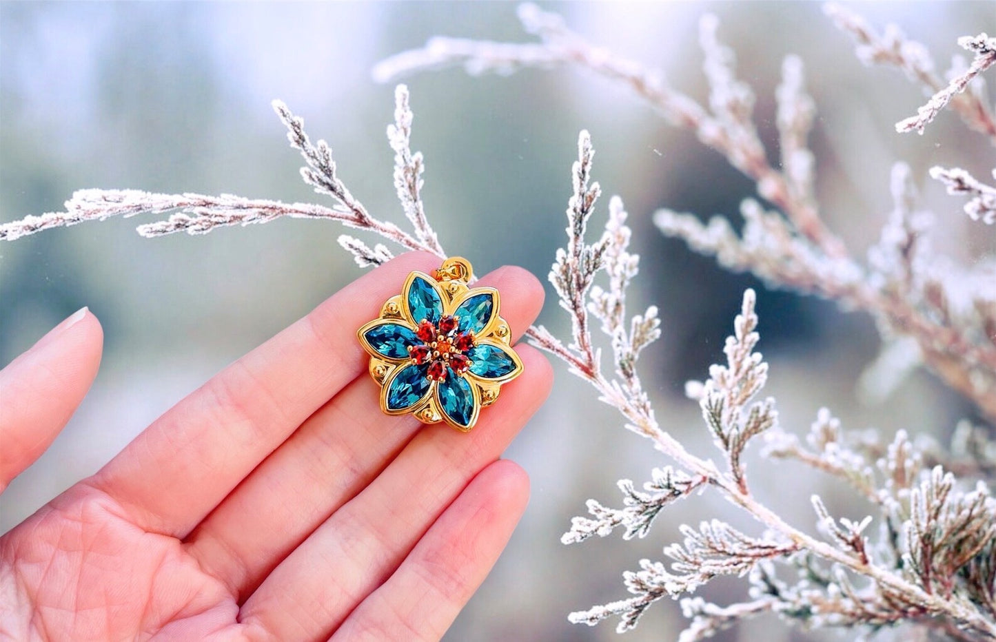 Collana Anastasia "Together in Paris" - Insieme a Parigi - Cristalli Blu Indicolite