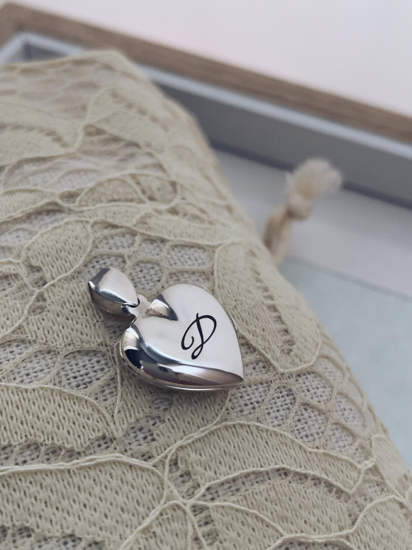Ciondolo Cuore Portafoto Argento Sterling 925 e Cubic Zirconia - Incisione Personalizzata - Idea Regalo - Collana Amore