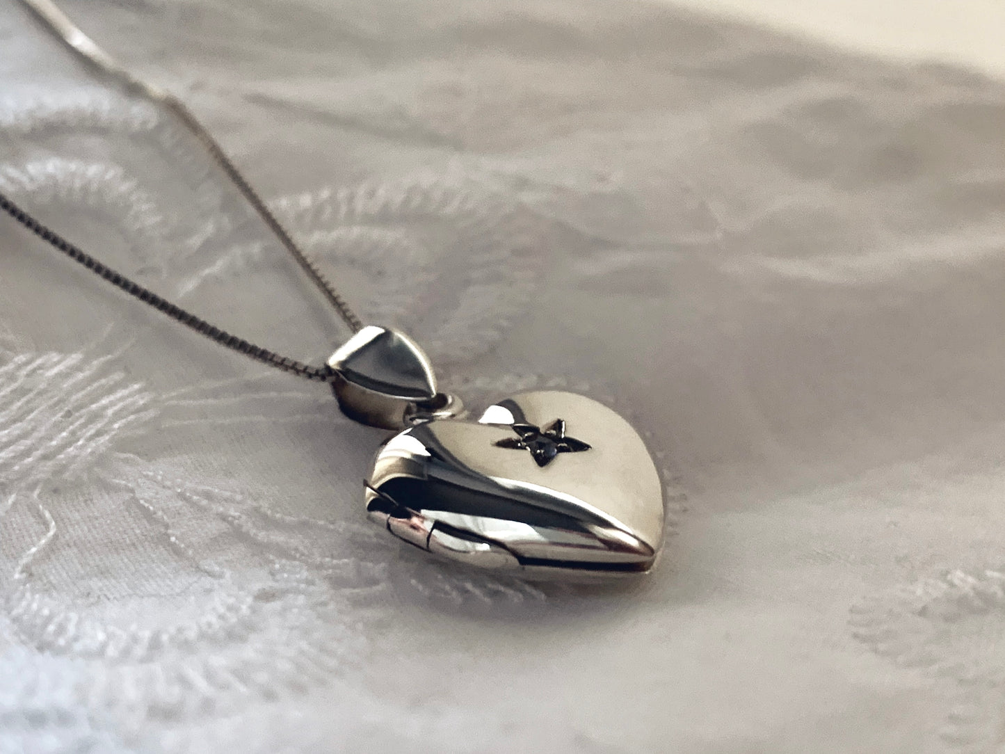 Ciondolo Cuore Portafoto Argento Sterling 925 e Cubic Zirconia - Incisione Personalizzata - Idea Regalo - Collana Amore