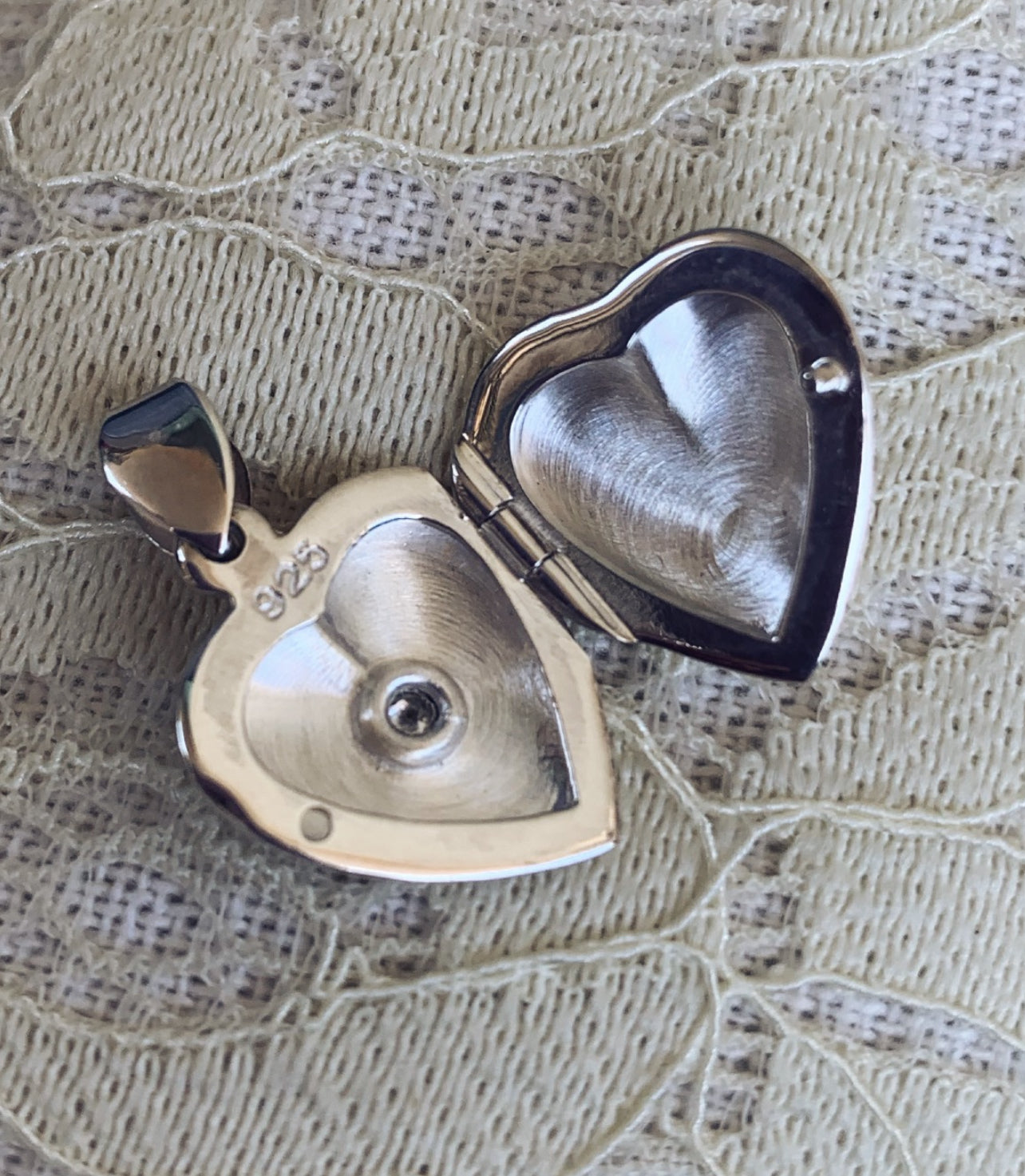 Ciondolo Cuore Portafoto Argento Sterling 925 e Cubic Zirconia - Incisione Personalizzata - Idea Regalo - Collana Amore
