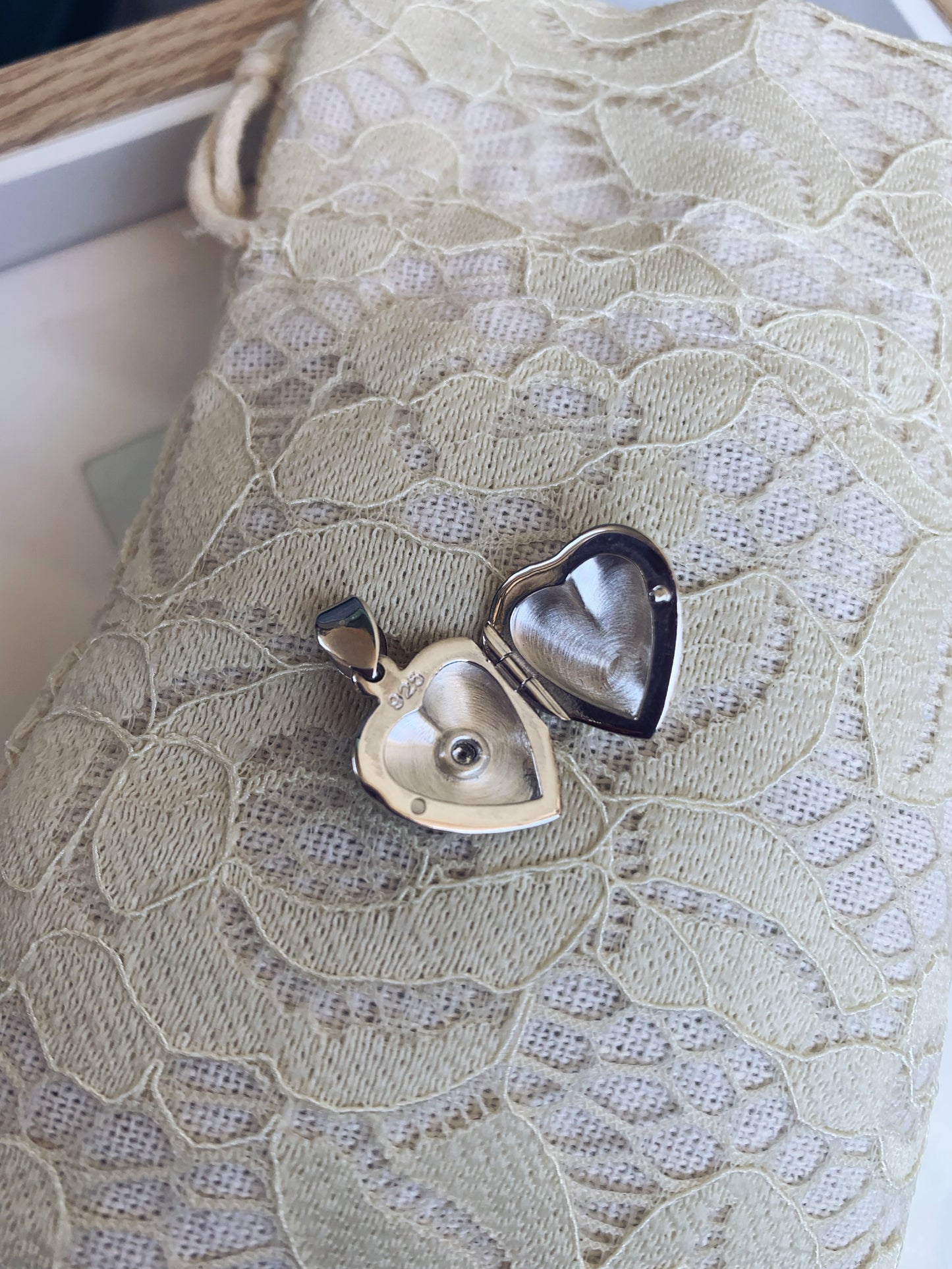 Ciondolo Cuore Portafoto Argento Sterling 925 e Cubic Zirconia - Incisione Personalizzata - Idea Regalo - Collana Amore