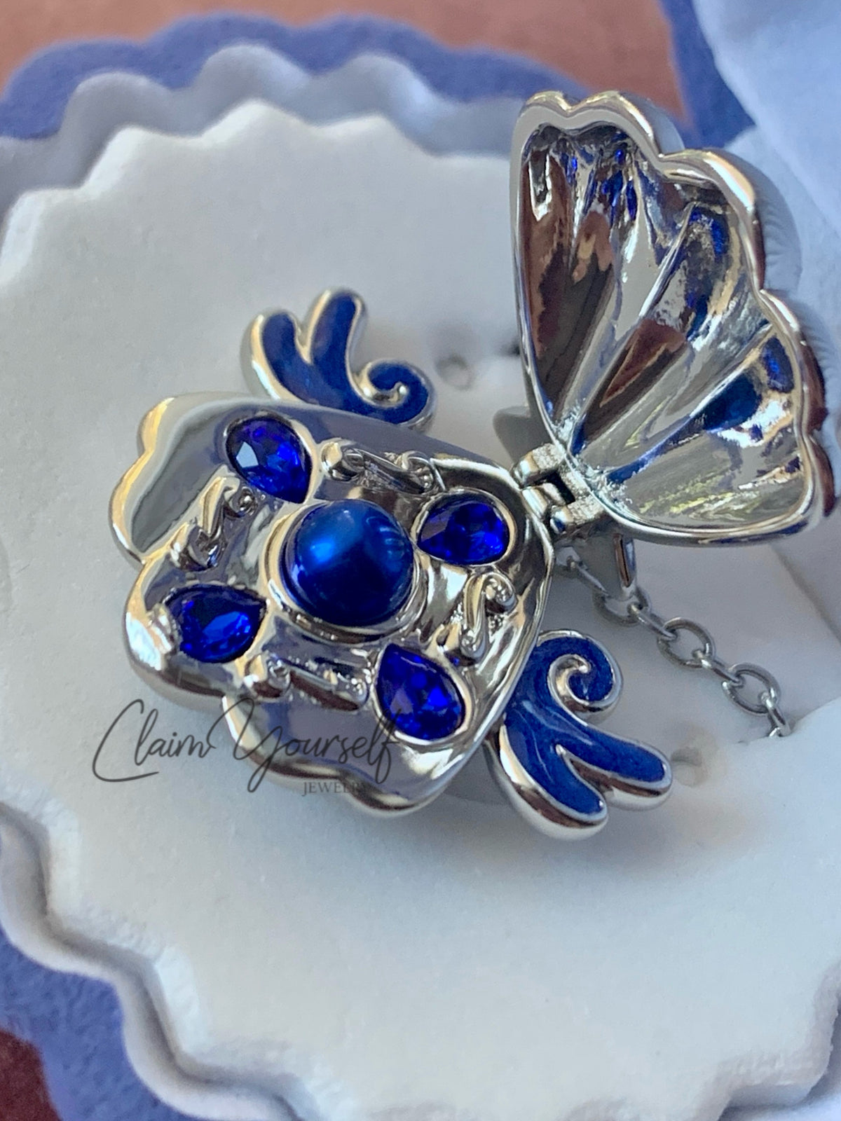 Collana Conchiglia Sirena Mermaid Melody Locket Medaglione Principessa Noel Perla Indaco