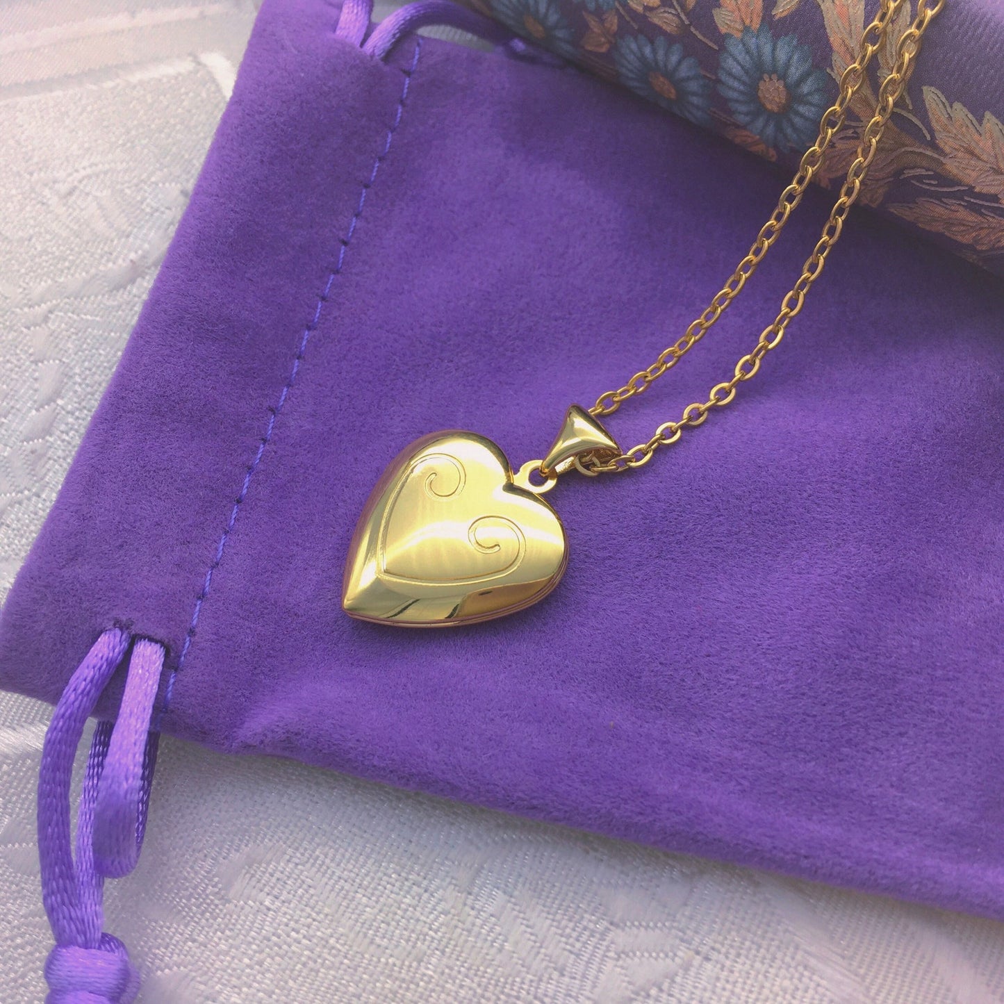 Heart Necklace Clara The Nutcracker Princess Fairy Confetti Photo Medallion locket openable