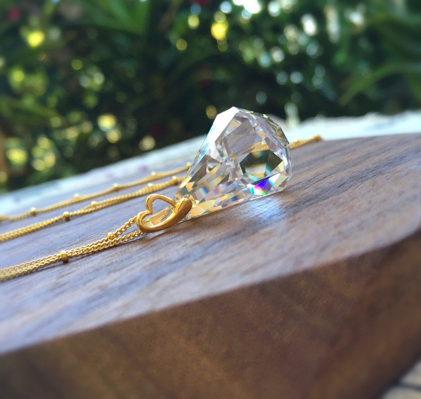 Sailor Moon Necklace Illusionary Silver Crystal in 925 Sterling Silver Princess Serenity - Medium Version