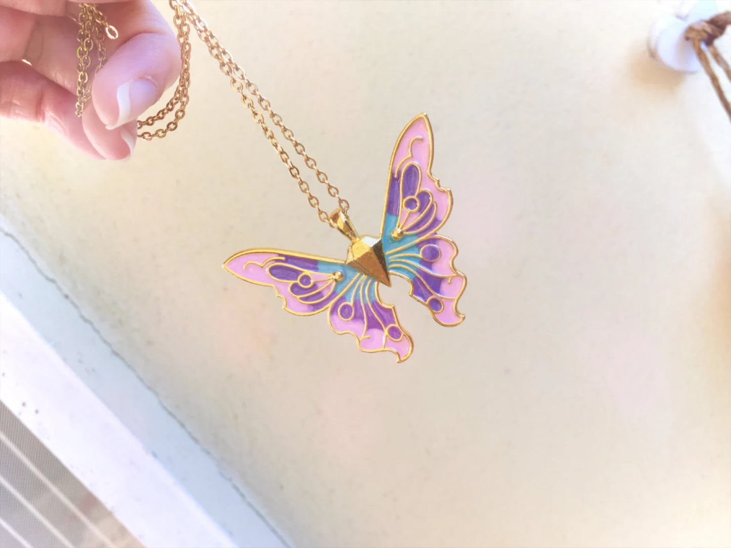 Fairytopia Elina Mariposa Fairy Butterfly Necklace - Large Version