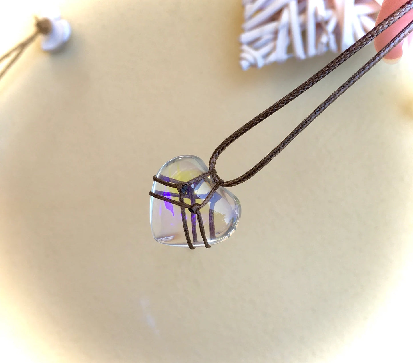 Diamond Castle Heart Necklace - Friendship Gift - Diamond Castle - Glass Pendant