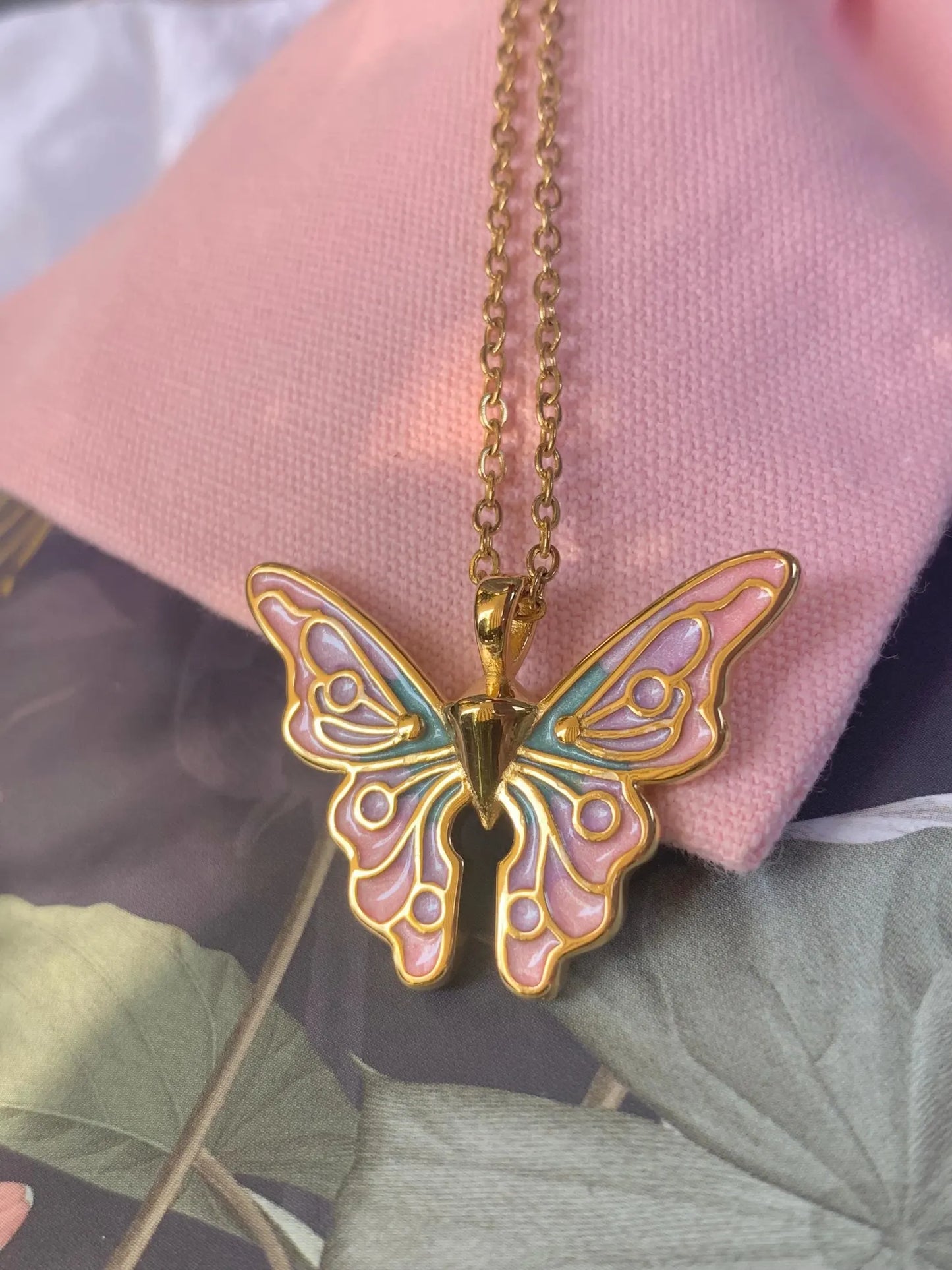 Set Collana Farfalla Fairytopia Elina Mariposa Fata - 5 Perle Magiche Sirena Mermaidia