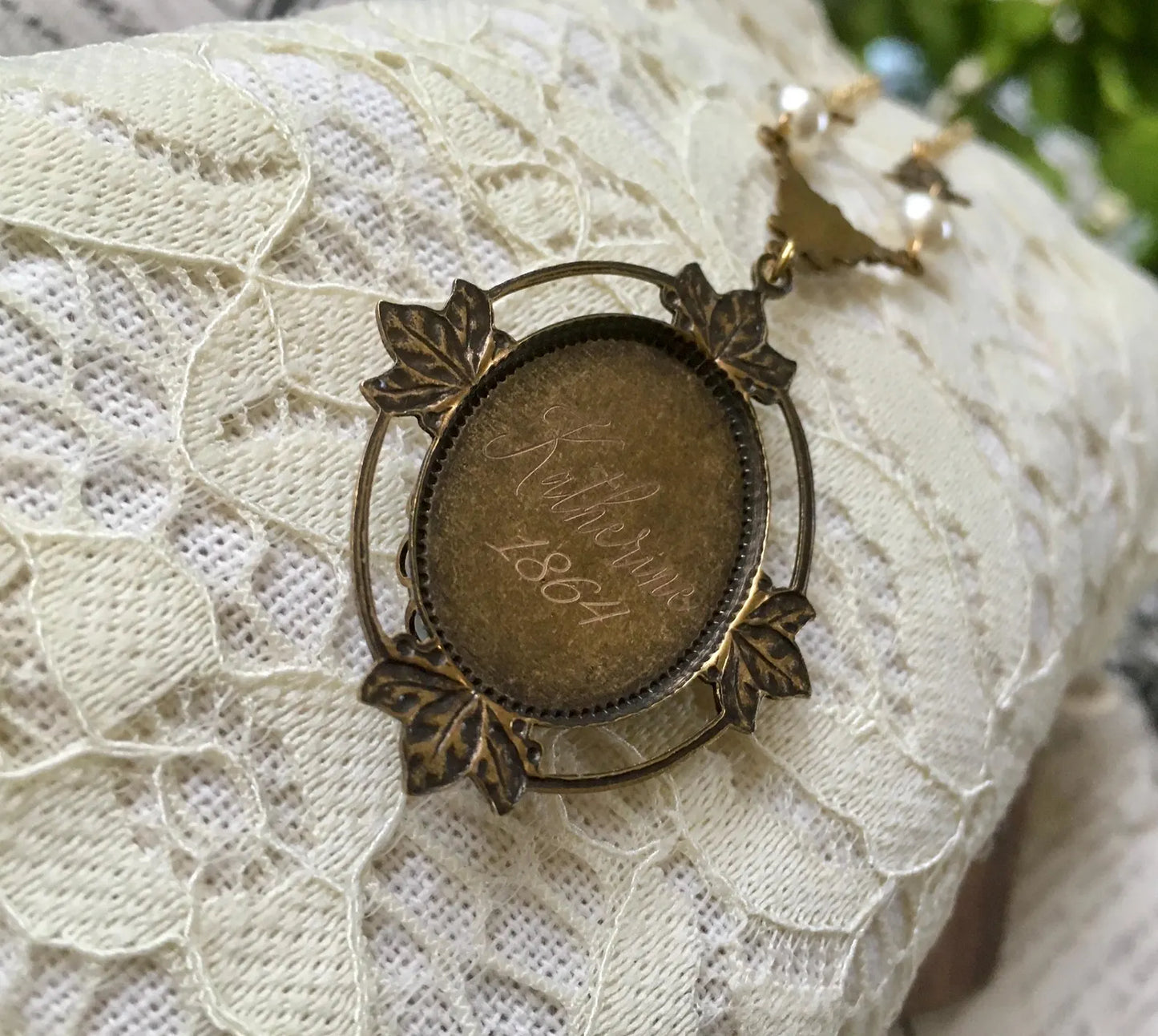 Collana Vampire Katherine Pierce Cameo Azzurro Design #3