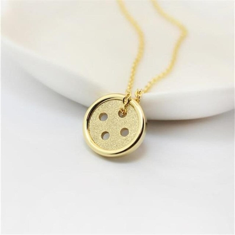 Collana KDrama - Lucky Button - Bottone Portafortuna - Korean Drama Acciaio Inossidabile