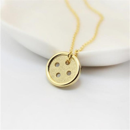 Collana KDrama - Lucky Button - Bottone Portafortuna - Korean Drama Acciaio Inossidabile